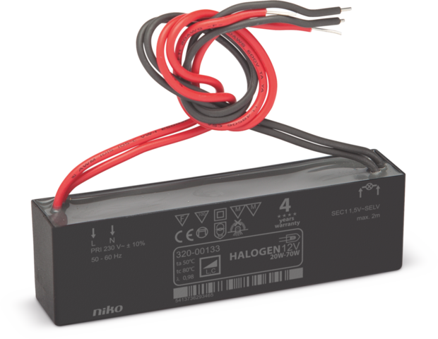 Niko HALOGEN TRANSFO Transformer Low-Voltage Lighting System - 320-00133