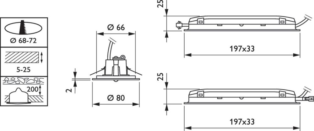 Philips Emergency Lighting downlight EM120B Downlight/Spotlight/Floodlight - 79147699