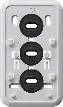Gira Mounting Plate Click-It 2-Way Combination Pure White - 008011 [5 pieces]