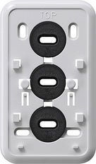 Gira Mounting Plate Click-It 2-Way Combination Pure White - 008011 [5 pieces]