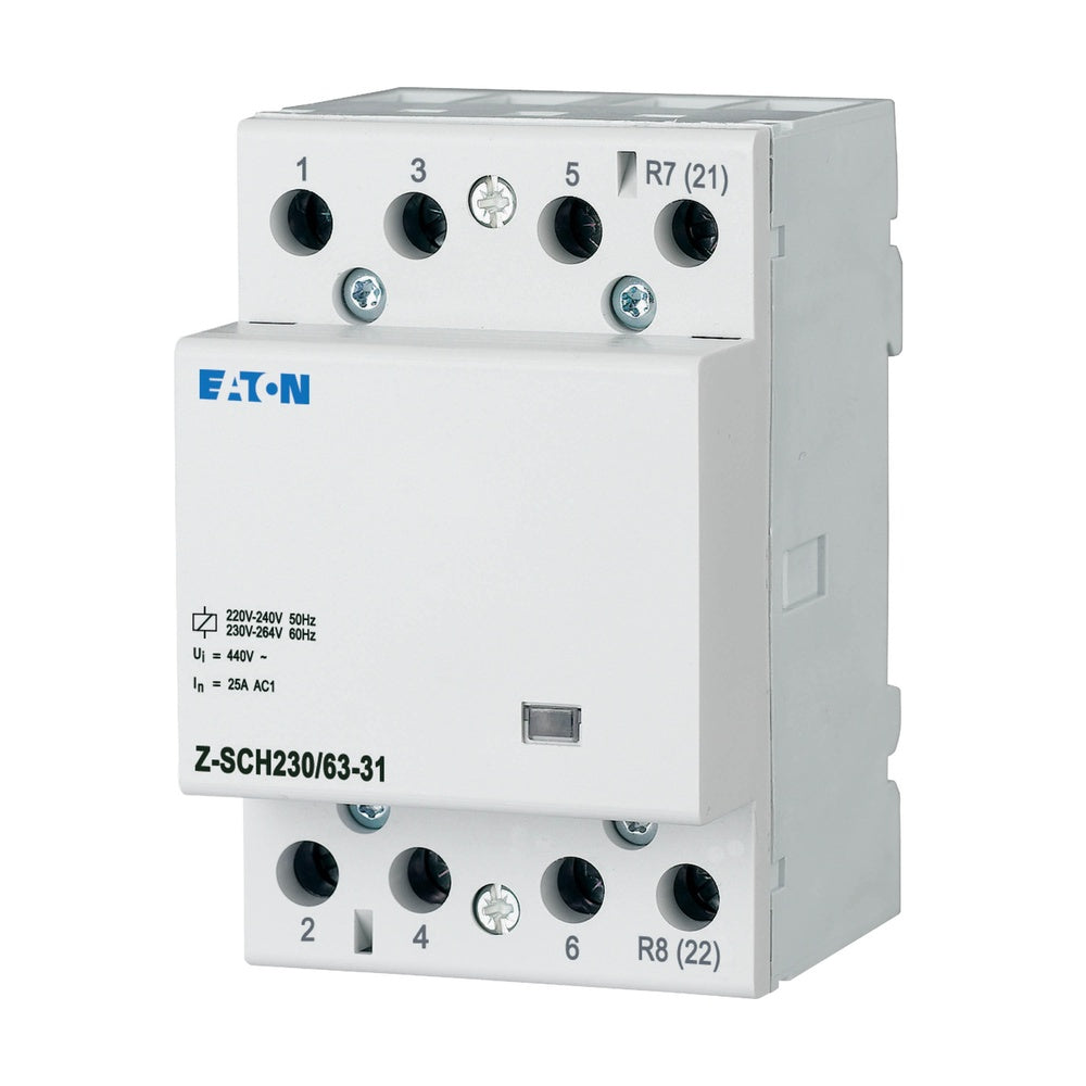 Eaton Installation Contactor 230VAC 50Hz 3NO+1NC 63A 3HP Z-SCH230/63-31 - 248858
