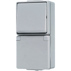 Jung WG600 Combination Switch With Socket RA - 676W
