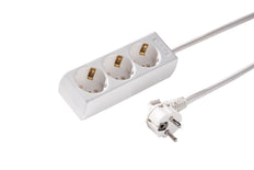 Martin Kaiser 3-Way Desktop Power Strip 45° 1.5M White - 1045ZL/15W/KWS