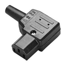 Ratio Electric C13 Right Angle Female Connector 10A Black - 70451 [2 pieces]