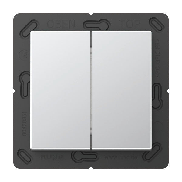 Jung EnOcean A500 4-Channel Aluminum Wireless Wall Transmitter - ENOA595AL