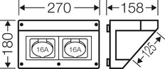 Hensel CEE Power Distributor Connection Box 400V 270mm Width - FP CB 211