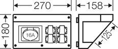 Hensel Enystar Connection Box WM2 1x16A 5p 400V 2x16A 2p PE - FP CB 216
