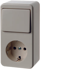 Combination Switch Socket Surface Mounted White - 61479640