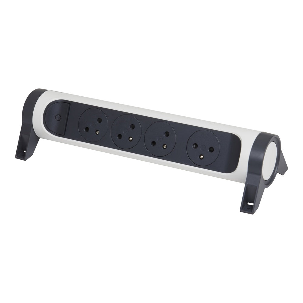 Legrand Premium Contact Socket 4x2P Without Cord Black White - 049465 [5 Pieces]