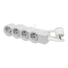 Legrand Standard Outlet 4x2P With Ground And 1.5m Cable White-Grey - 049476 [10 Pieces]