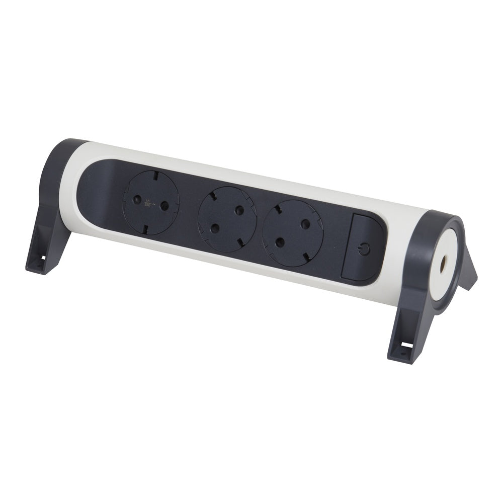 Legrand Premium 3x2P+A Socket Without Cord Black-White - 694543 [5 Pieces]