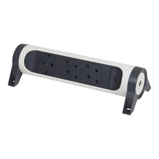 Legrand Premium 3x2P+A Socket Without Cord Black-White - 694543 [5 Pieces]