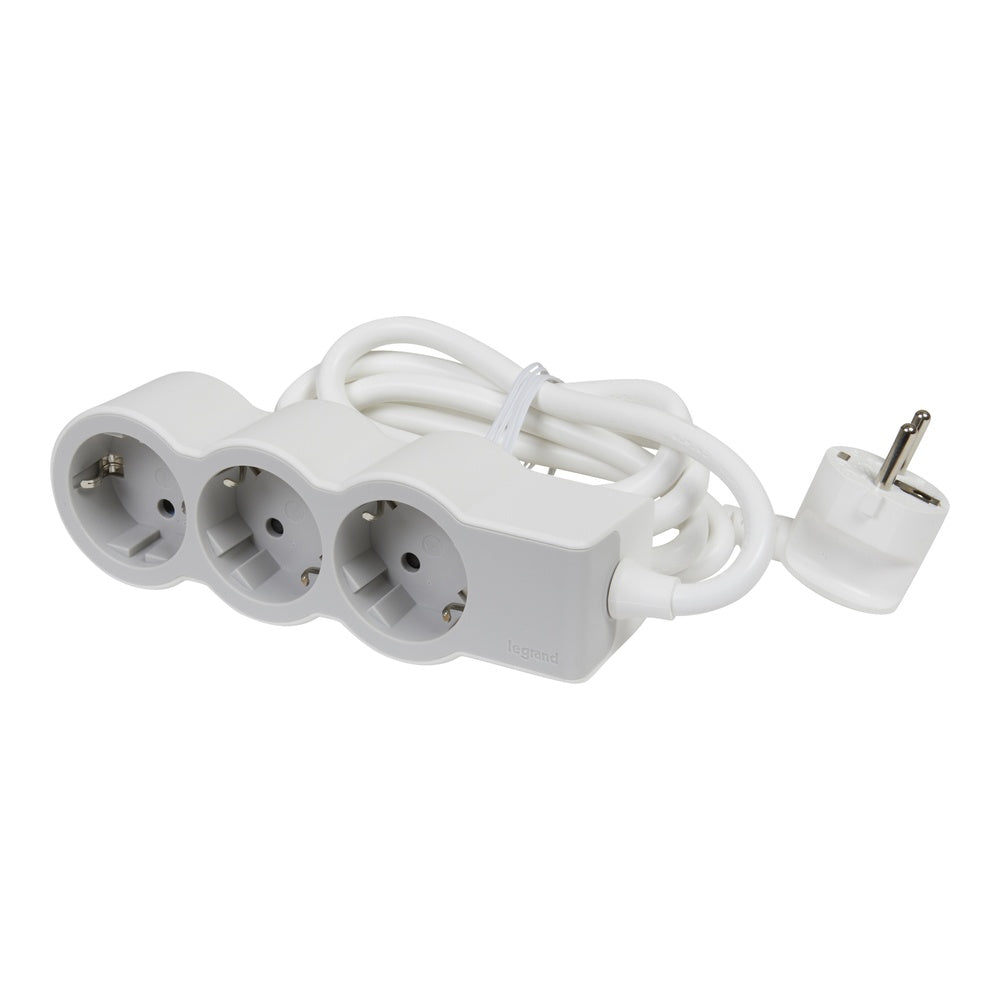 Legrand Standard Outlet 3x2P+A 1.5M Cord White-Gray - 694549 [10 Pieces]
