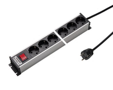 Martin Kaiser 10-Way 45-Degree Earthed Aluminum Power Strip With Switch and Cable - 1301KZL10SW15 [10 Pieces]