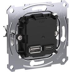 Schneider Merten USB Charger Insert Type A and C 45W PD - MTN4366-0120