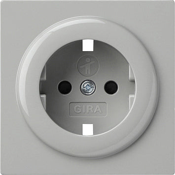 Gira S-Color Grey Cover for Wall Socket with Earth and Shutter - 092142
