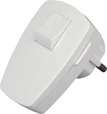 Kopp Right Angle Plug With Switch Arctic White - 170402006