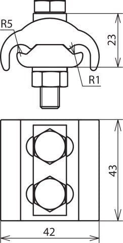 Dehn Parallel Connection Cu/Gal Sn For Different Conductors - 306105