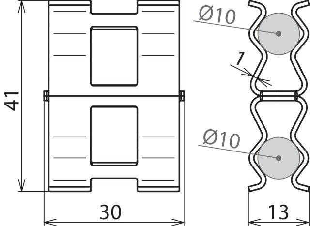 Dehn Reinforcement Clamp For Rd 10mm St Bare - 308132 [2 pieces]