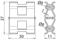 Dehn DC BK 8 RD8 STBLANK Rebar Clamp For 8mm Rod - 308135 [2 pieces]