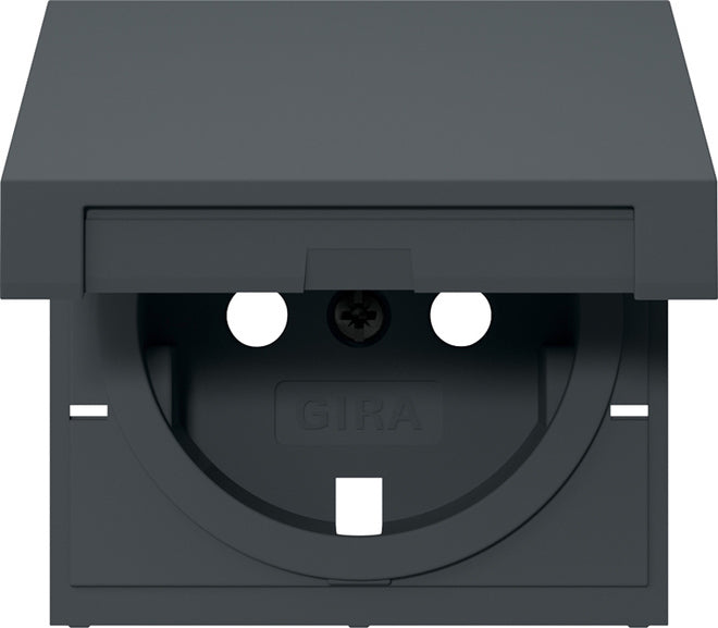 Gira Schuko Outlet Cover System 55 Anthracite - 492228