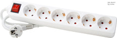 Kopp 6-Outlet Power Strip with Switch Arctic White - 120913004 [10 Pieces]