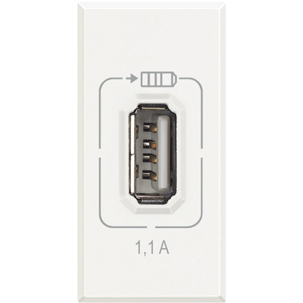Axolute USB Charger 1.1A 1 Module White - BTHD4285C1