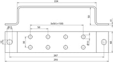 Dehn Earthing Busbar With 2x4 Terminals For Equipotential Bonding - 472024