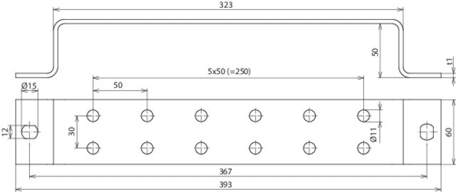 Dehn Earthing Busbar With 2x6 Terminals Equipotential Bonding - 472139