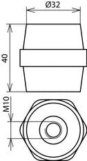 Dehn UV Resistant Insulator For Equipotential Bonding Bar - 472210