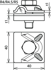 Dehn MV Clamp For Rd 10mm With Hexagon Screw - 391050 [2 pieces]