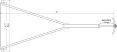Adjustable Eaves Support Rd 7-10mm St/Tzn 1.40-1.55m Dehn - 239001