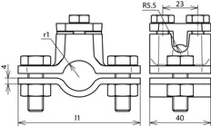 Dehn Earthing Pipe Clamp D 48mm With Connecting Clamp Rd 4-10mm - 407112