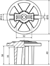 Dehn PVC Identification For Terminal Lugs RD 10mm FL 30x3.5mm Green Yellow - 478099 [2 pieces]
