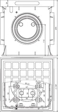 Dehn UF Test Joint Box Plastic FL40 197x197x204mm - 549050