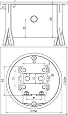 Dehn UF Test Joint Box Stainless Steel 200X200X105mm - 549090
