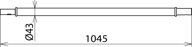 Dehn Extension Handle With Plugin Coupling D43mm L1045mm - 766076
