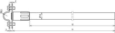 DEHN AFST VRLK ISO Spacer Rd 16mm L 675mm Without Fixing Element - 106180