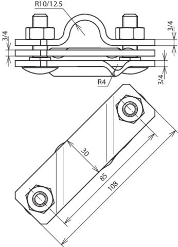 Dehn Connection Bracket For Earth Rods St/Tzn D 25mm - 625015