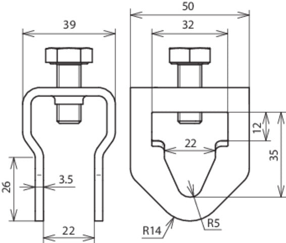 Dehn Stainless Steel Terminal Clamp For Earth Rods 20mm - 630129