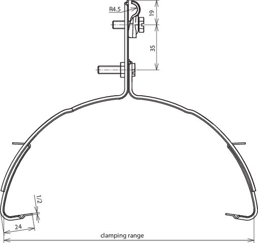 Dehn Roof Conductor Holder Adjustable 6-10mm St Tzn Rd - 202020