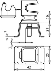Dehn Roof Cond Ziegelsnap Stst 4-16mm Dehnsnap H16mm Grey Plastic - 204049