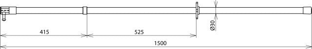 Dehn Switching Rod 36KV 1500mm SCS 36 - 763611