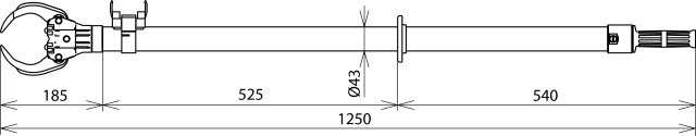 Dehn Straight Fuse Tong Up To 36KV D30-90mm L1250mm - 765041