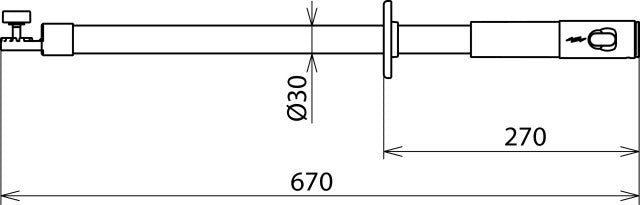 Dehn Insulating Stick With Gear And Plug-in Coupling L 670 M Accessories - 766368