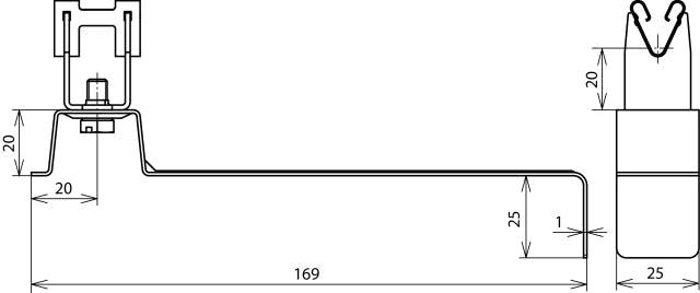 Dehn Stainless Steel Roof Conductor Holder 20mm For 8mm Rod - 206359