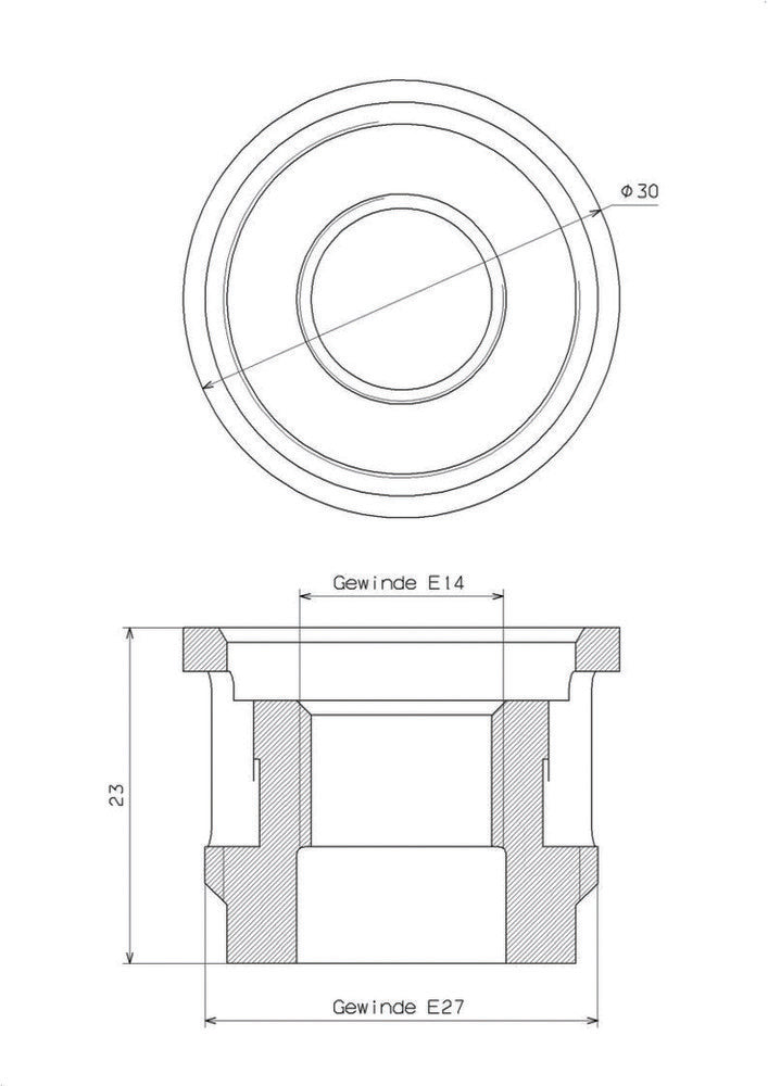Mast Lighting Junction Box Reducing Insert E27-E14 - 745108