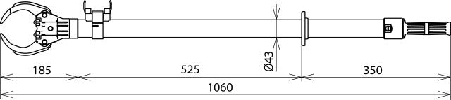 Dehn Fuse Tong Straight Un Up To 36KV D 30-90mm L 1060mm - 765040