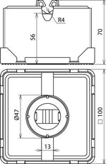 Dehn Roof Conditioner Holder For Flat Roofs With Block - 253015 [2 pieces]