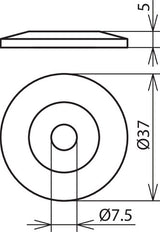 Dehn AS 37 5 B7 Grey Cover Disc for Conductor and Rod Holders - 276006 [10 pieces]